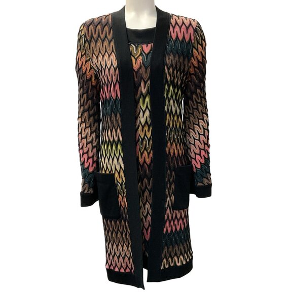 Missoni Multicolor Wool Knit Dress with Cardigan - Picture 1 of 5
